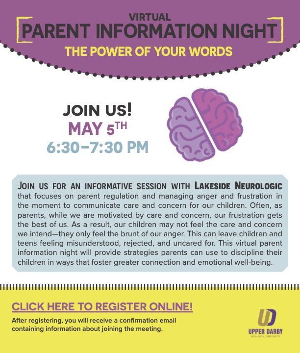 Virtual Parent Information Night with Lakeside Neurologic — May 5